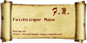 Feichtinger Masa névjegykártya